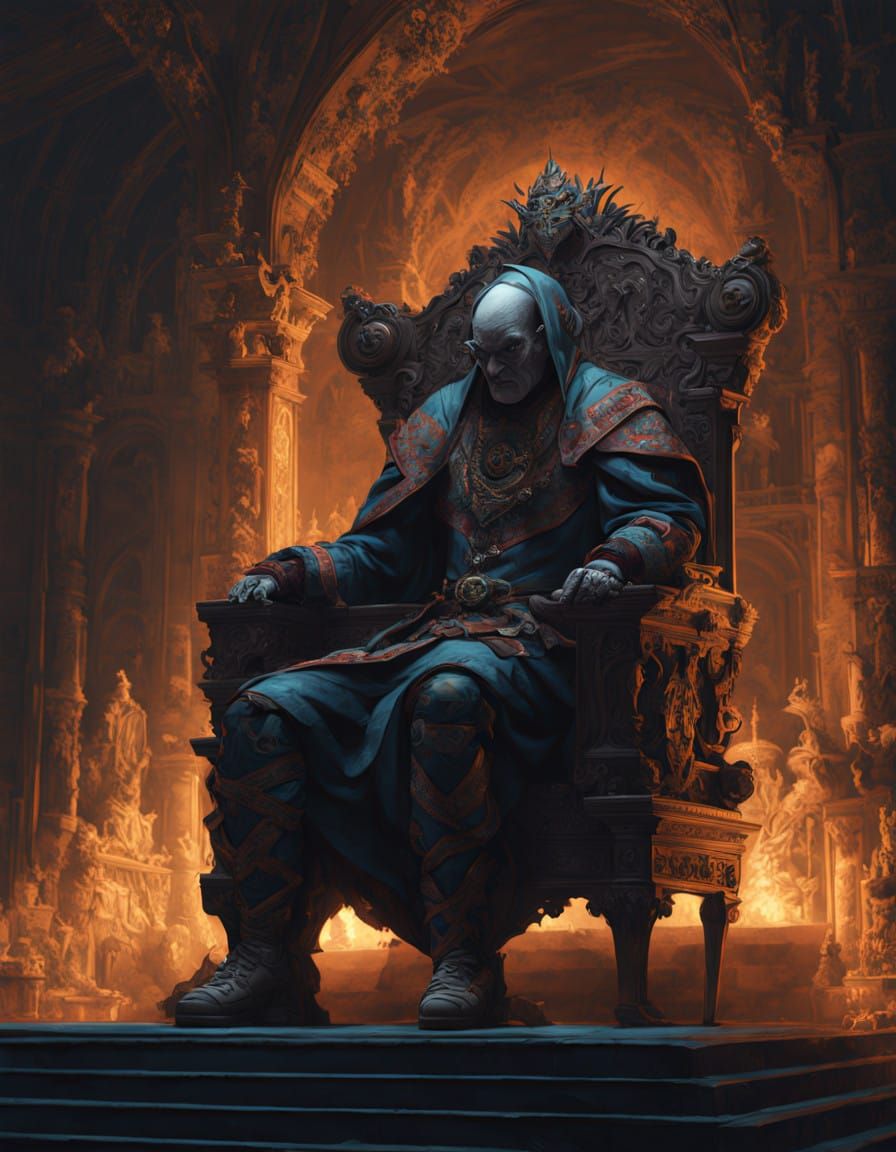 Dark Jester Reigns Supreme in Haunting, 8K Matte Painting