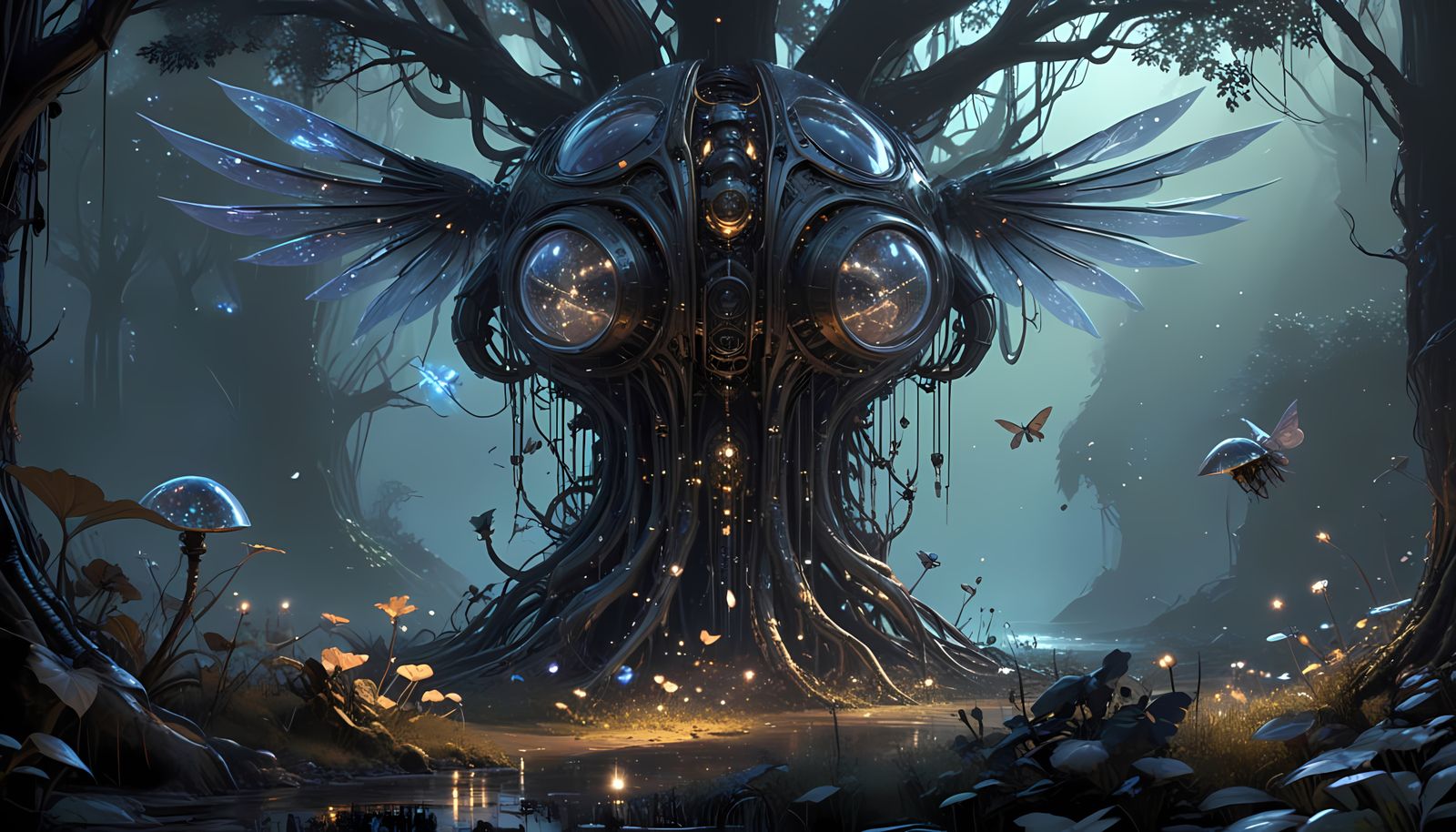 Dreamscapes with Ethereal Beings and Cosmic Connections