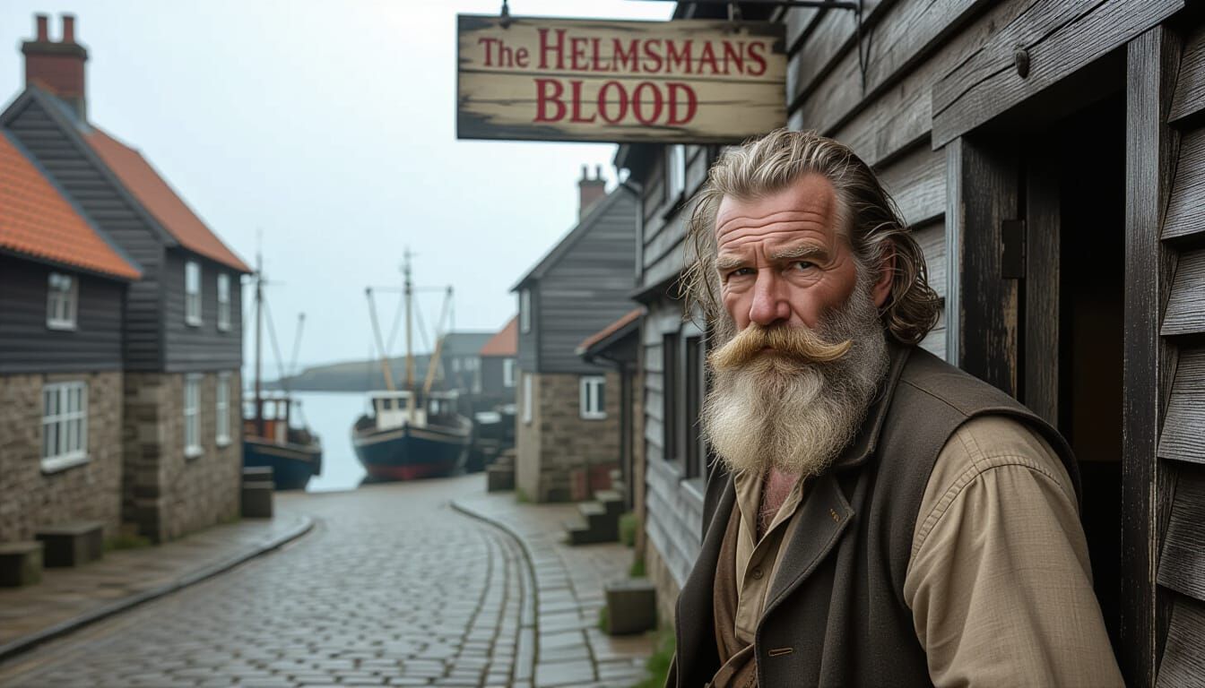 Grizzled Sailor in Seaside Fishing Village