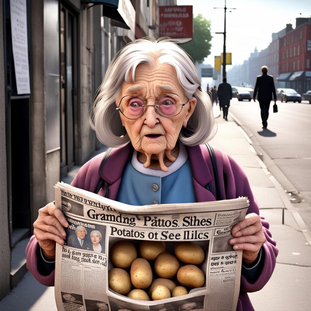 Newspaper on Street: Cel-Shaded Anime Style