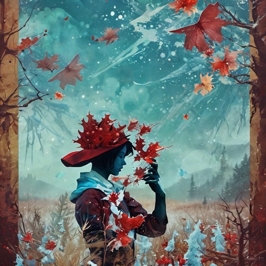 Fantastical Overlord in Mixed Media Screen Print