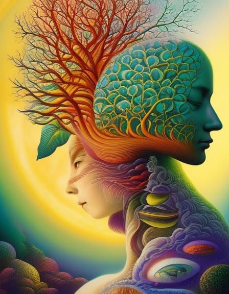 Shadows in Warped Perspective with Sunset Exposure