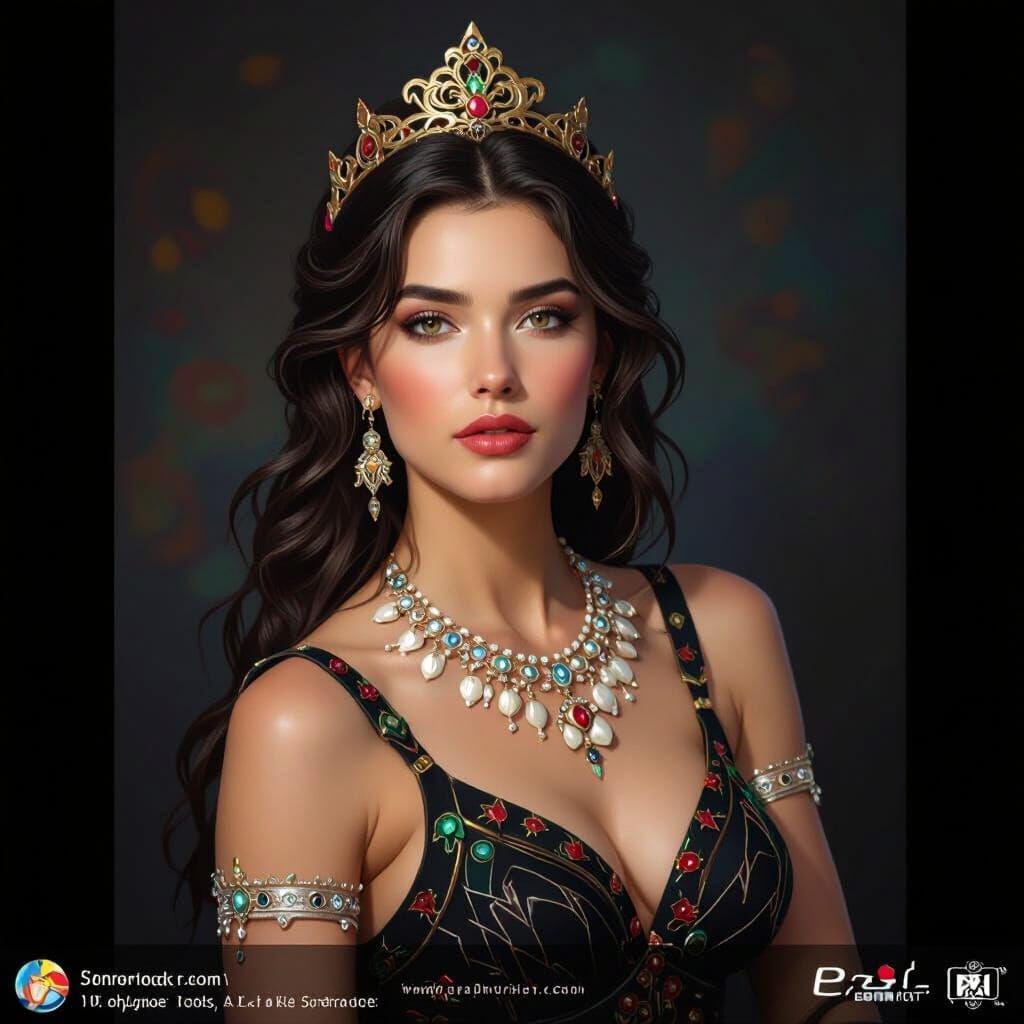 Warrior Princess Splash Art in Dramatic Lighting