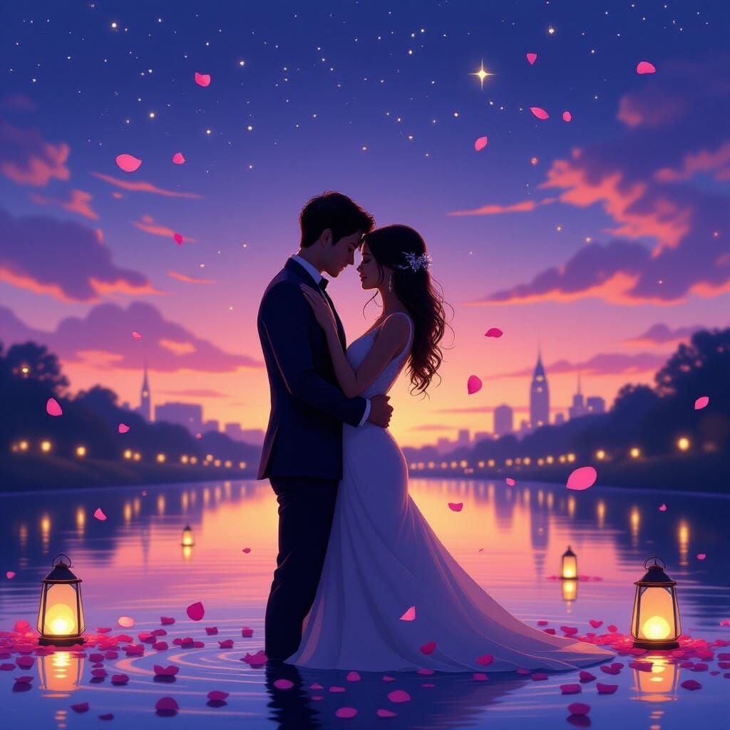 Fragile Infinity: Romantic Twilight Embrace