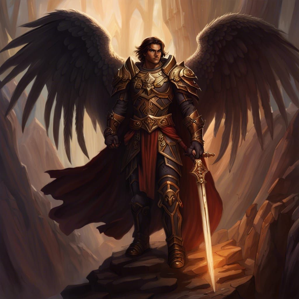 Aasimar Paladin Torn Between Light and Shadow