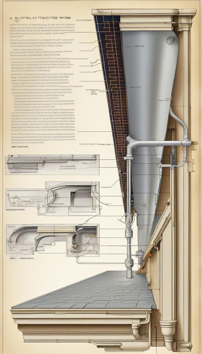 Technical Schematic of a Gutter System