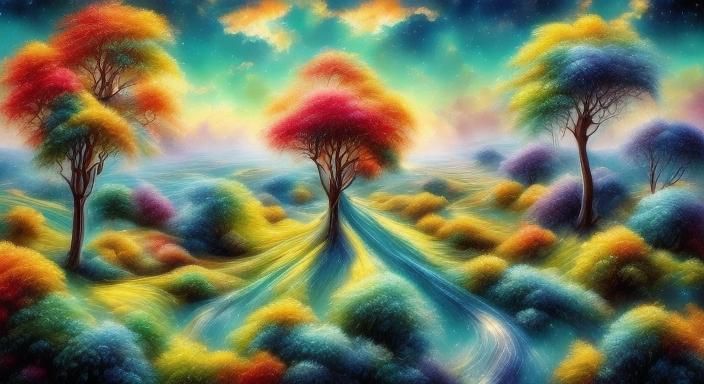 Enchanting Figure with Delicate Artistic Flourishes