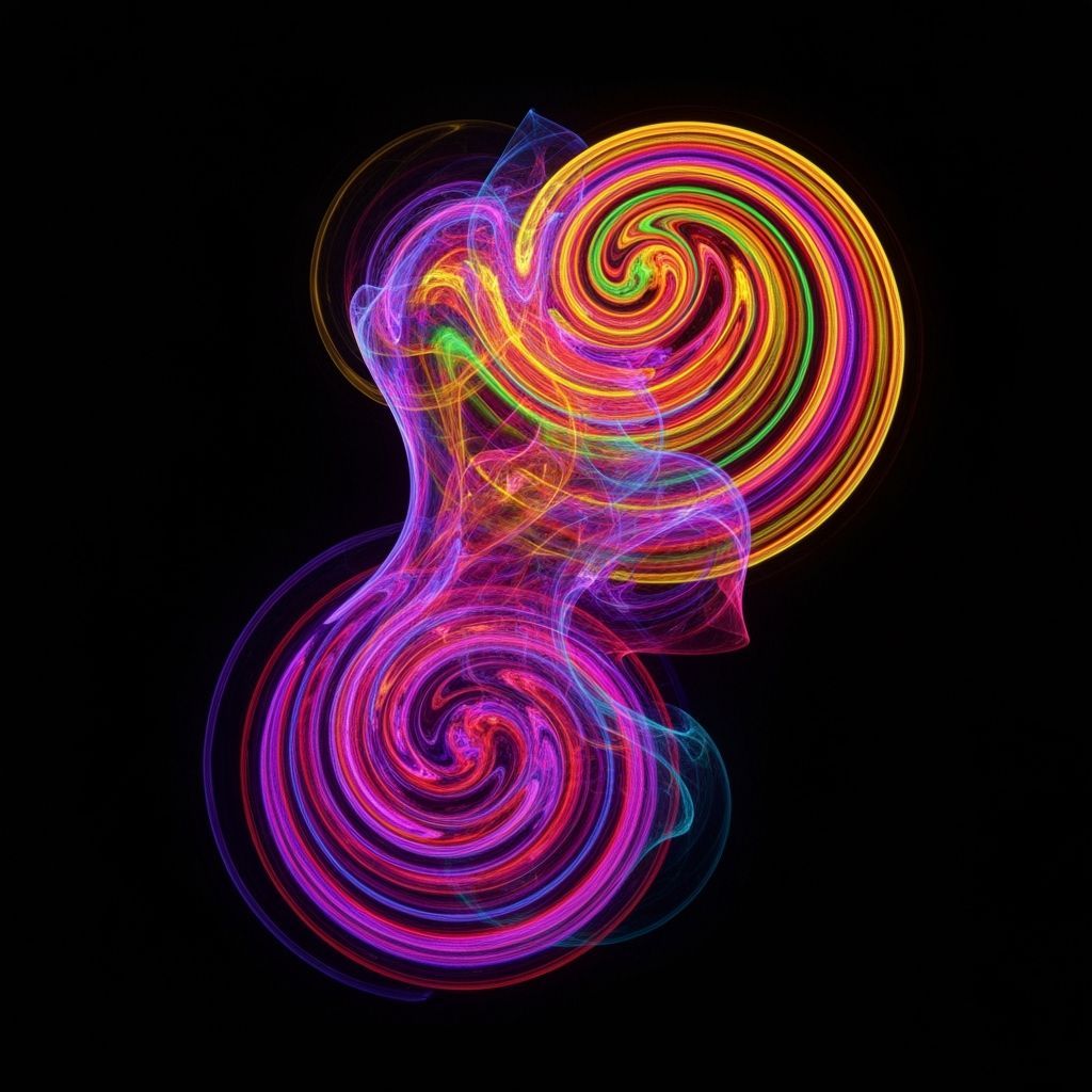 Mysterious Abstract Entity in Bold Colors