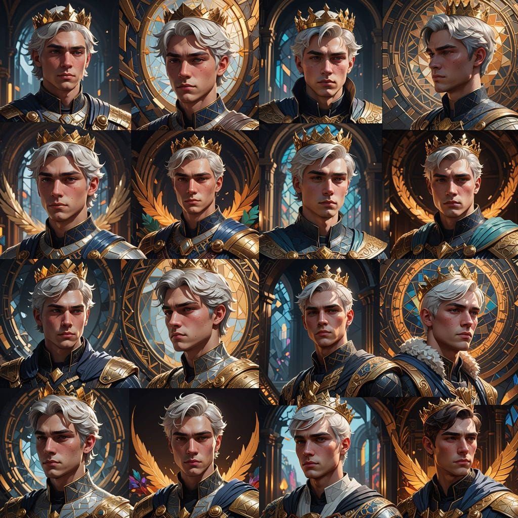 Regal Teenage Boy in Triadic Colors