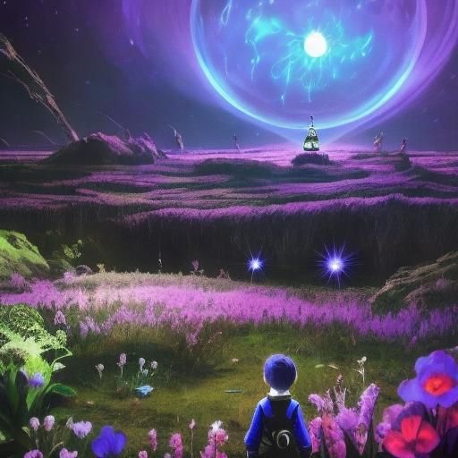 Surreal Dreamscape: Floating Bed in Ethereal Fantasy