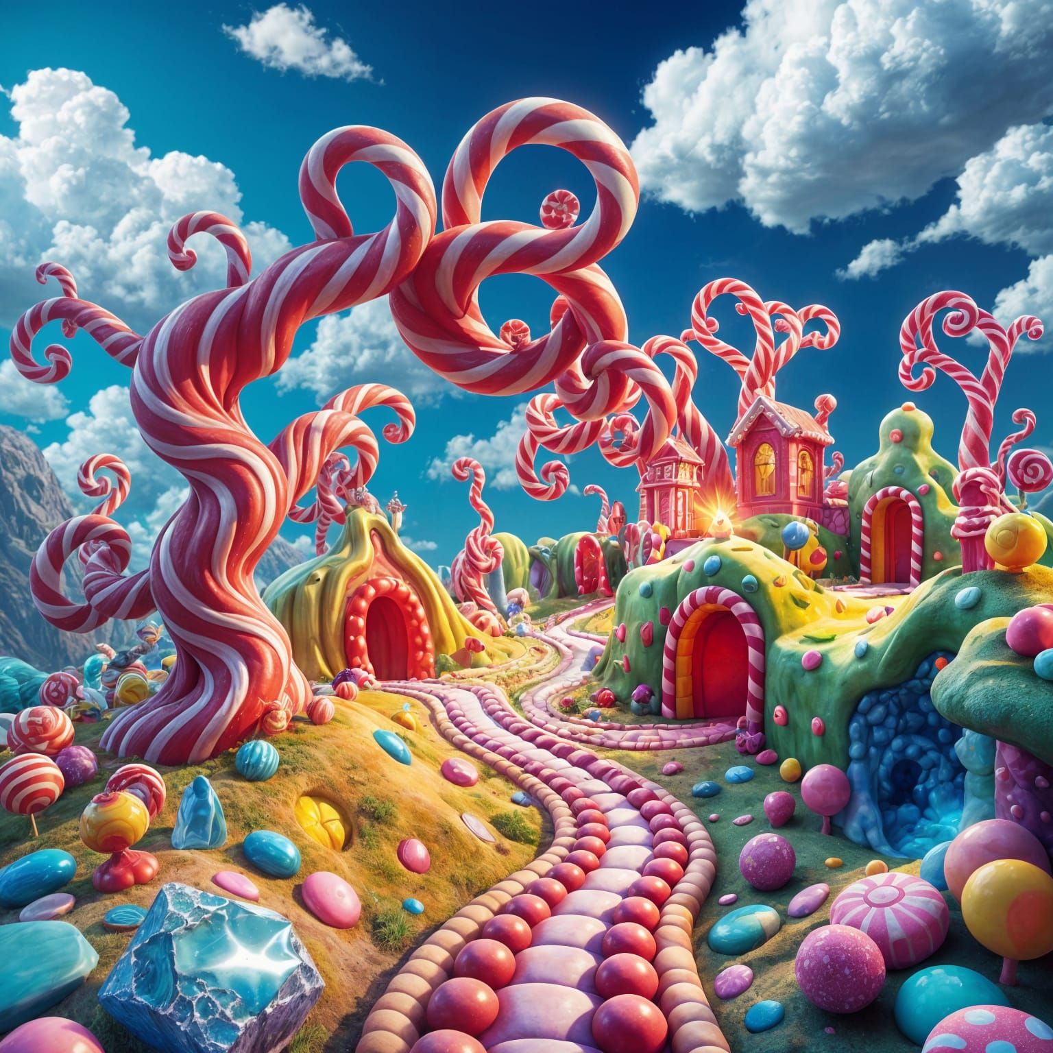 Fantastical Candy Land Concept Art in Deep Color