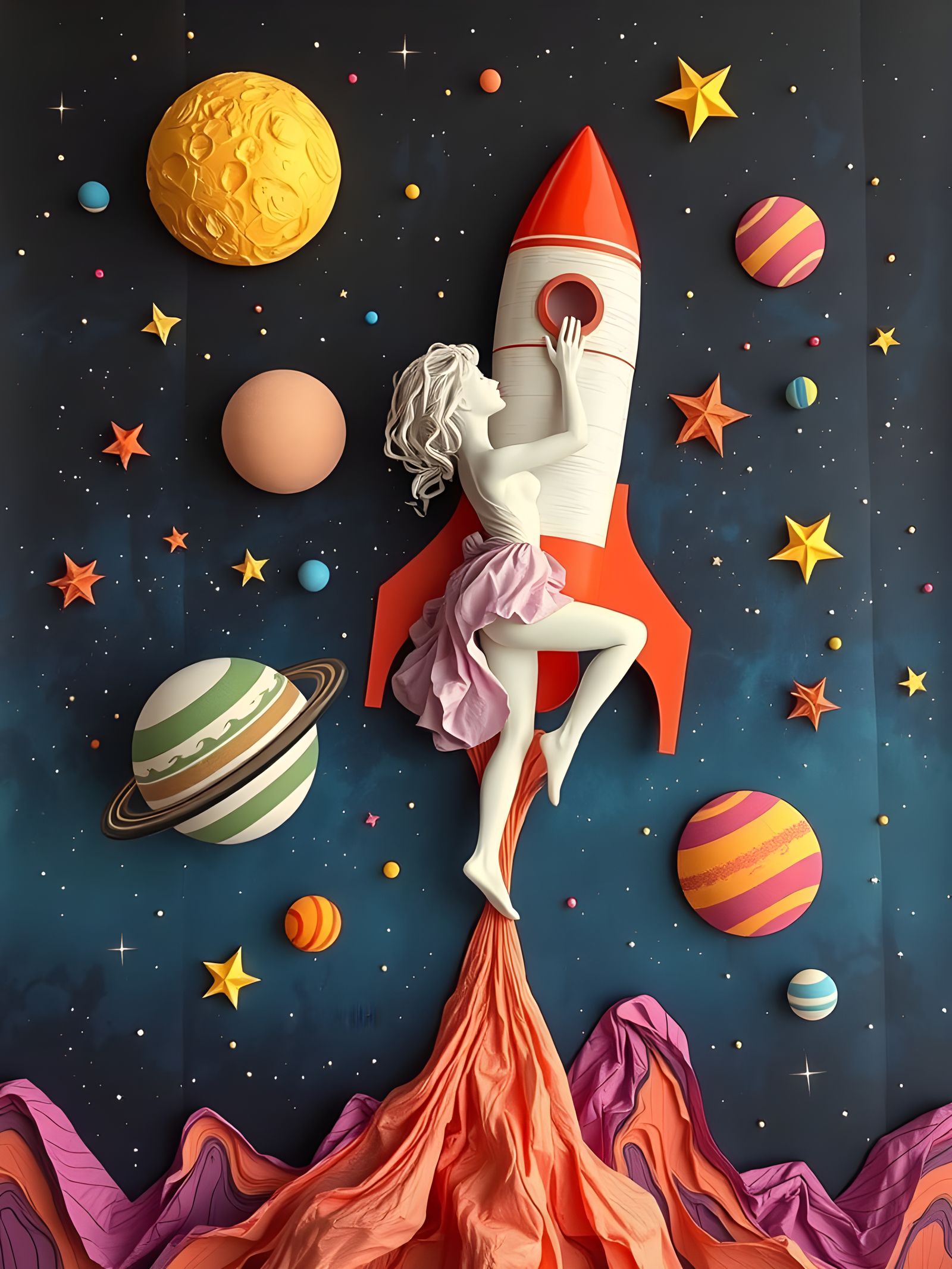 Cosmic Albino Goddess Launches into the Galaxy