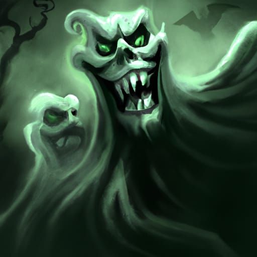 Sinister Ghouls in a Horror Landscape