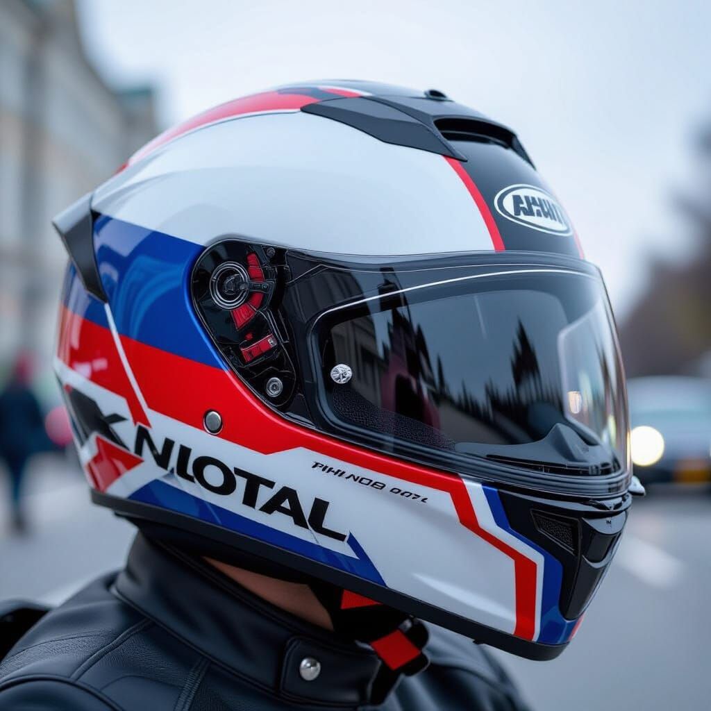 Russian Flag Motorcycle Helmet