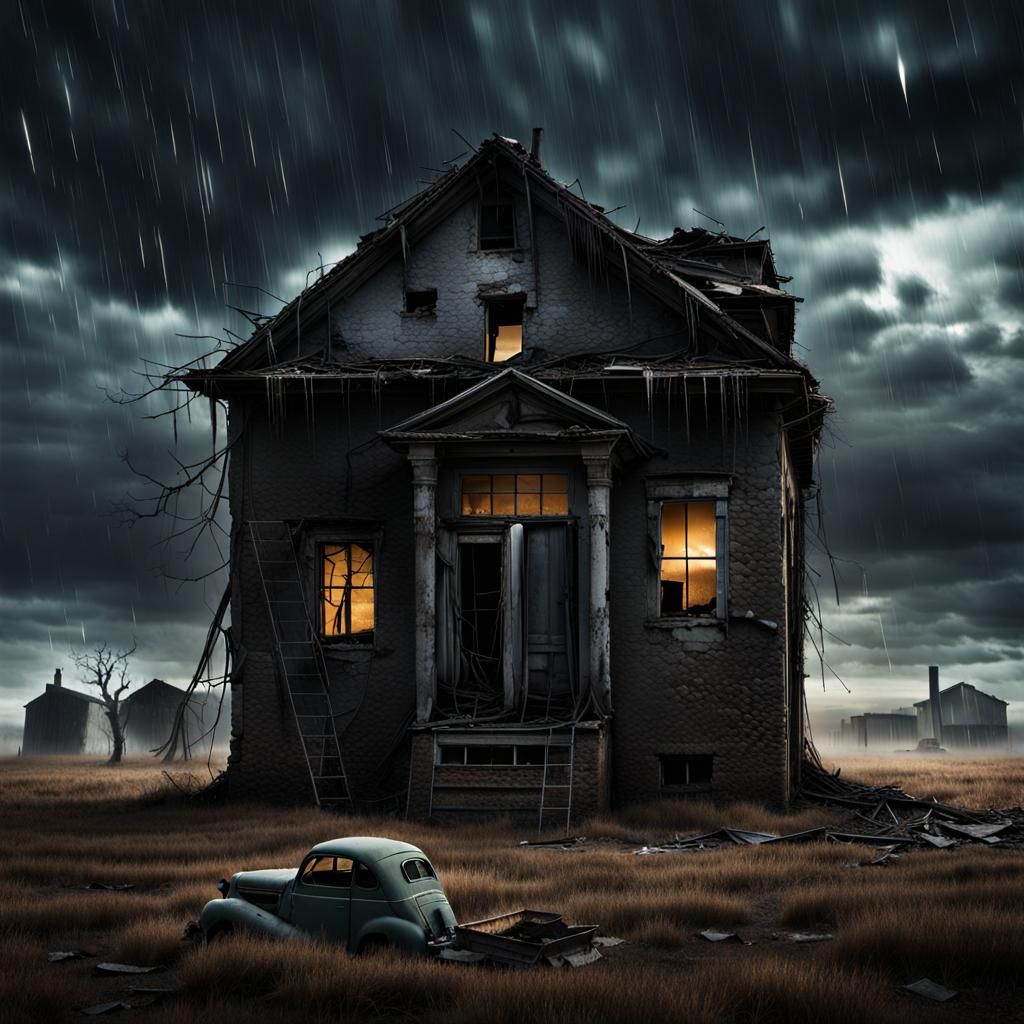 Abandoned Building with Emerging Spirits