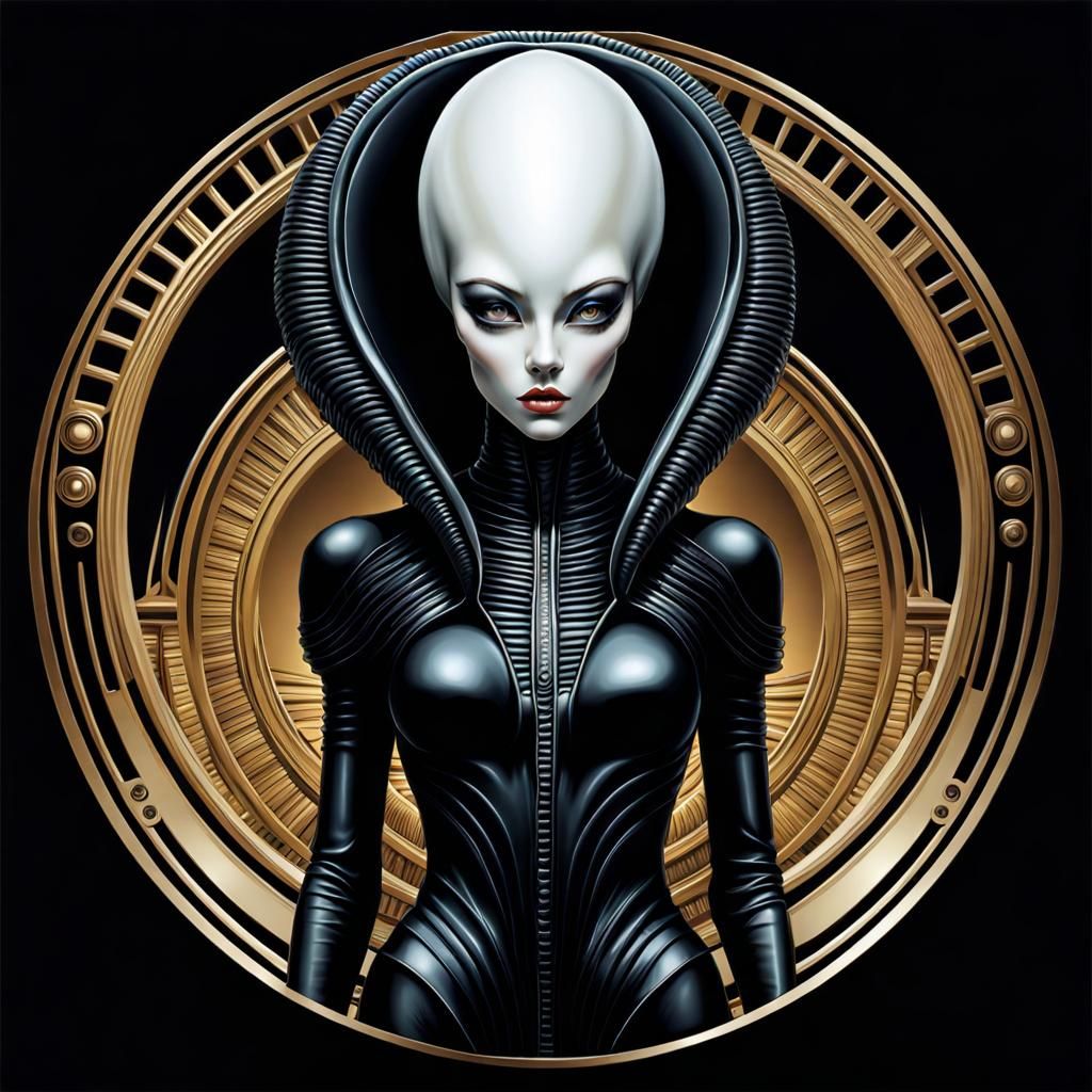 Alien Haute Couture Fashion Show: Vector Art