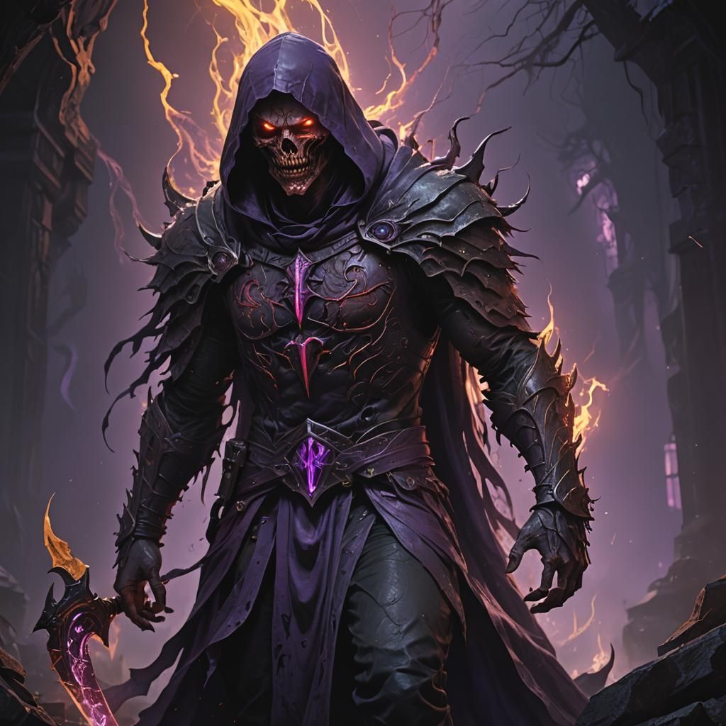 Dark Fantasy Figure in Volumetric Light