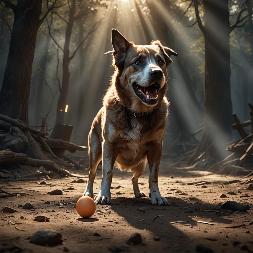 Glowing Egg Escape: Matte Painting in Chiaroscuro Style