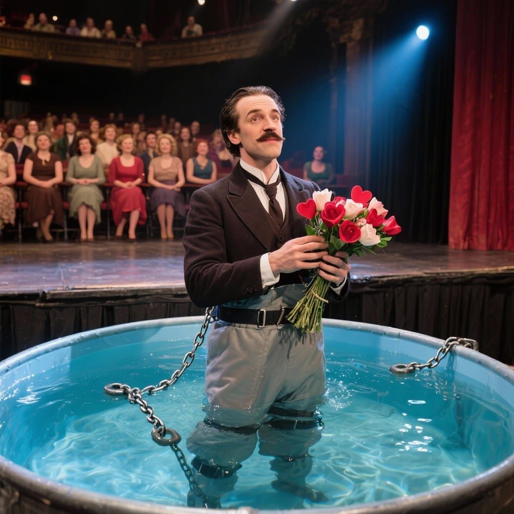 Harry Houdini - not only does he break free, he brings flowe...