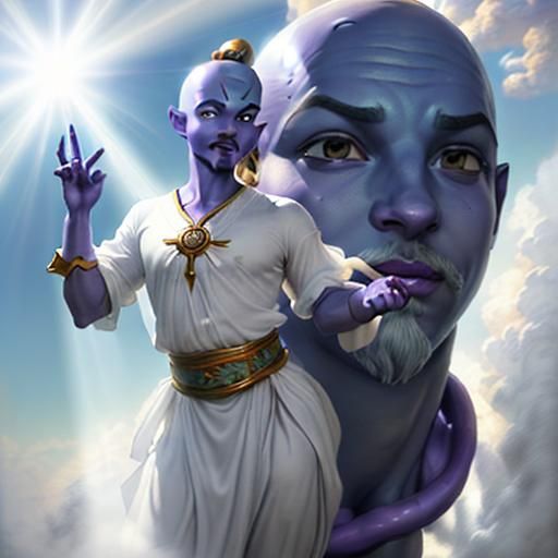 Heavenly Genie Portrait in Ethereal Style