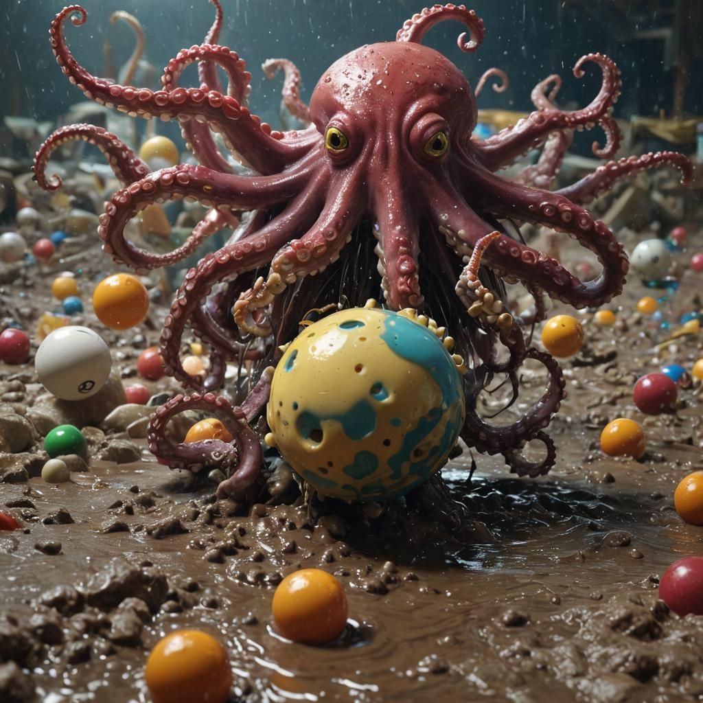 Surreal Octopus in Epic Cinematic Style