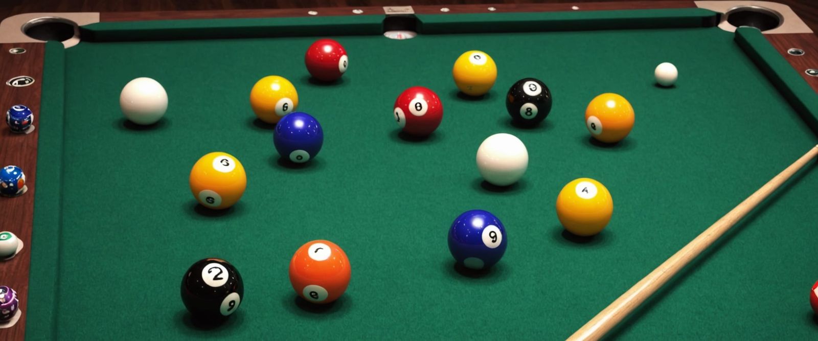 Vibrant Pool Hall Scene in Neon Aesthetic