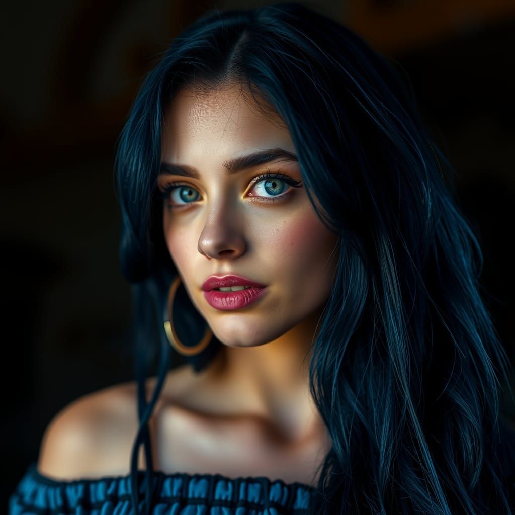 Stunning Portrait of a Woman with Heterochromia
