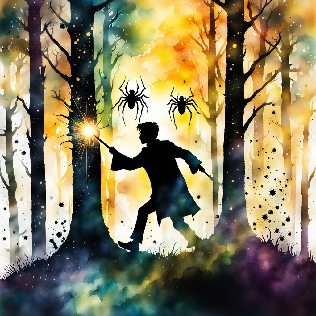 Harry Potter's Hope: Watercolor Light in Darkness