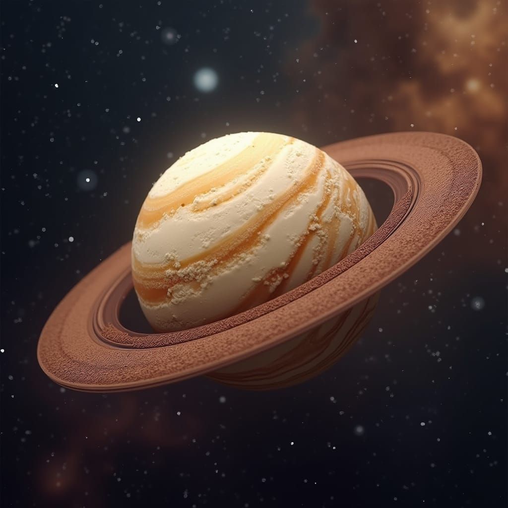 Vanilla Ice Cream Planet in Deep Space