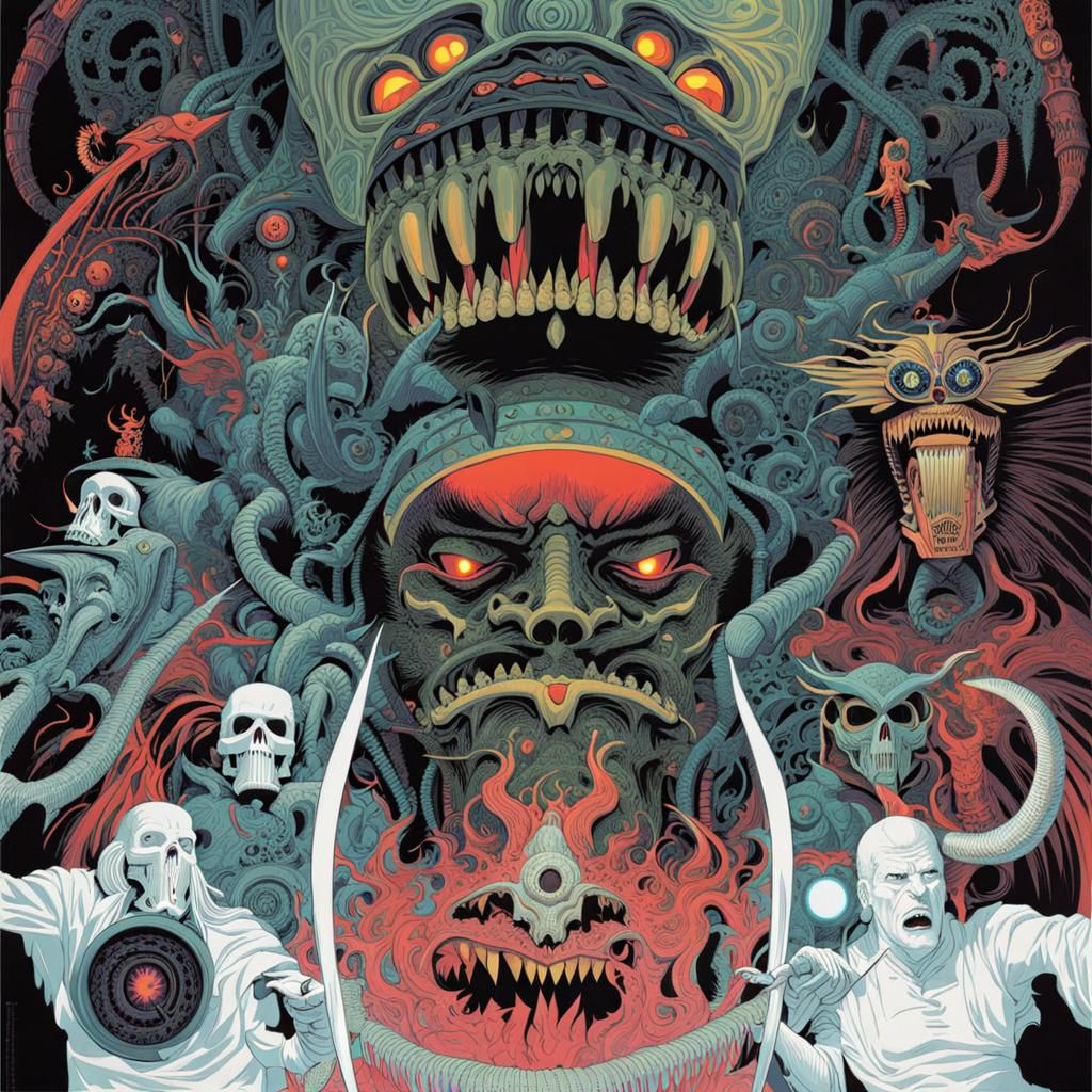 Totem of Terror in Biomechanical Horror Style