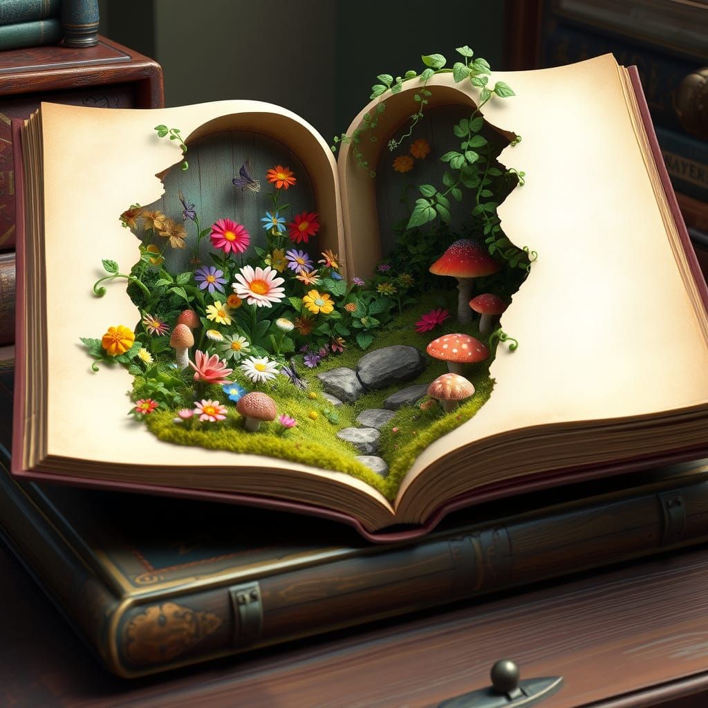 Enchanted Book Garden: A Miniature World of Wonder