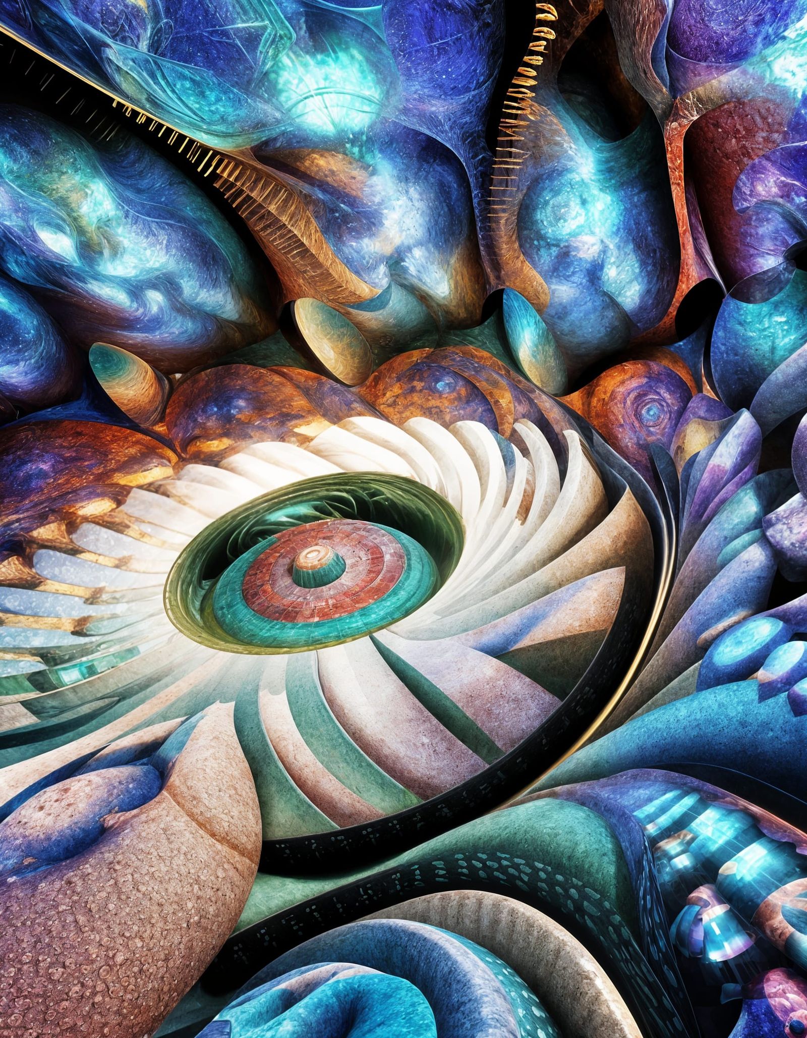 Geometric Abstract in Striking Polychromatic Rendering