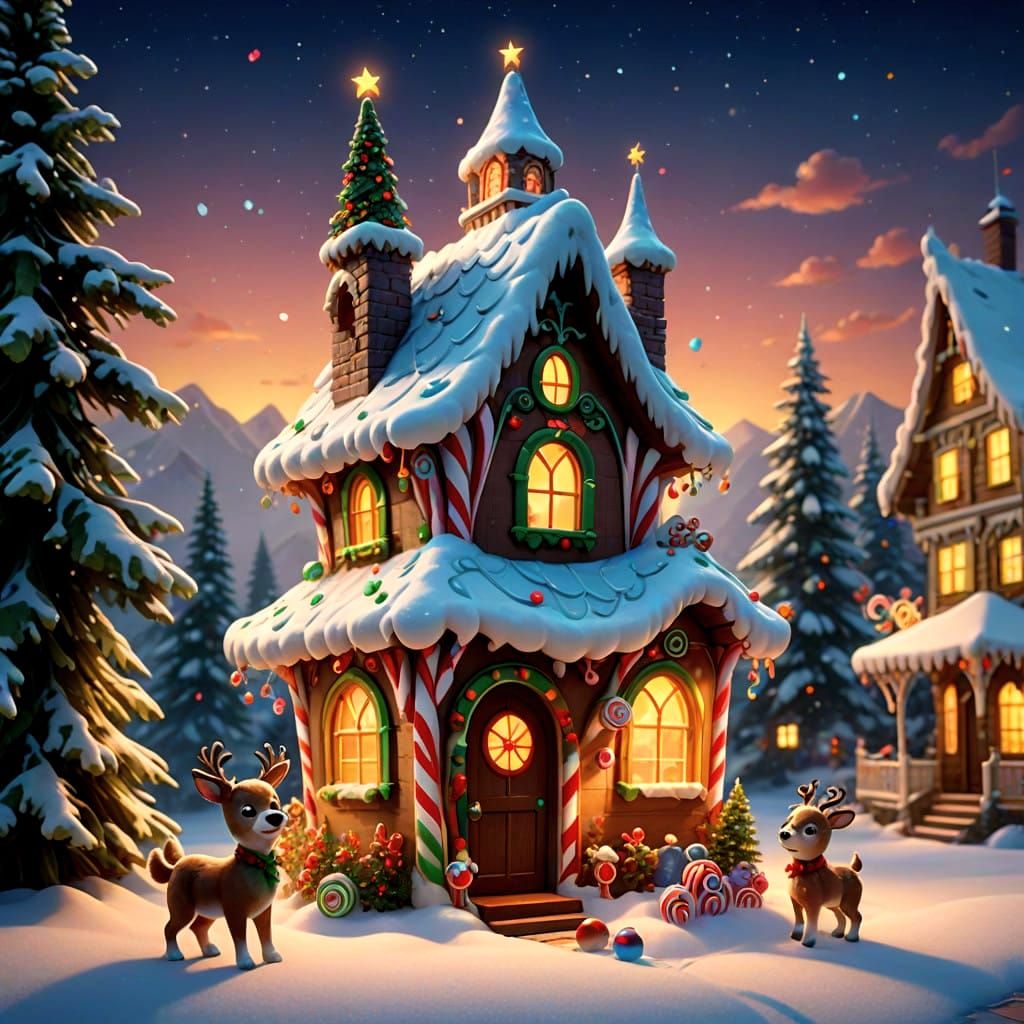 Sugary Christmas Wonderlands with Glowing Glass Fairies and...