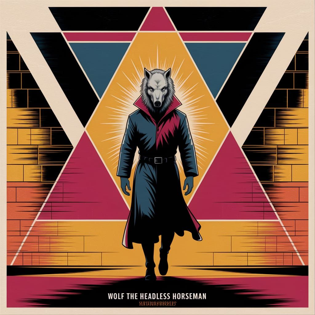 Wolf the Headless Horseman in Pop Art Style