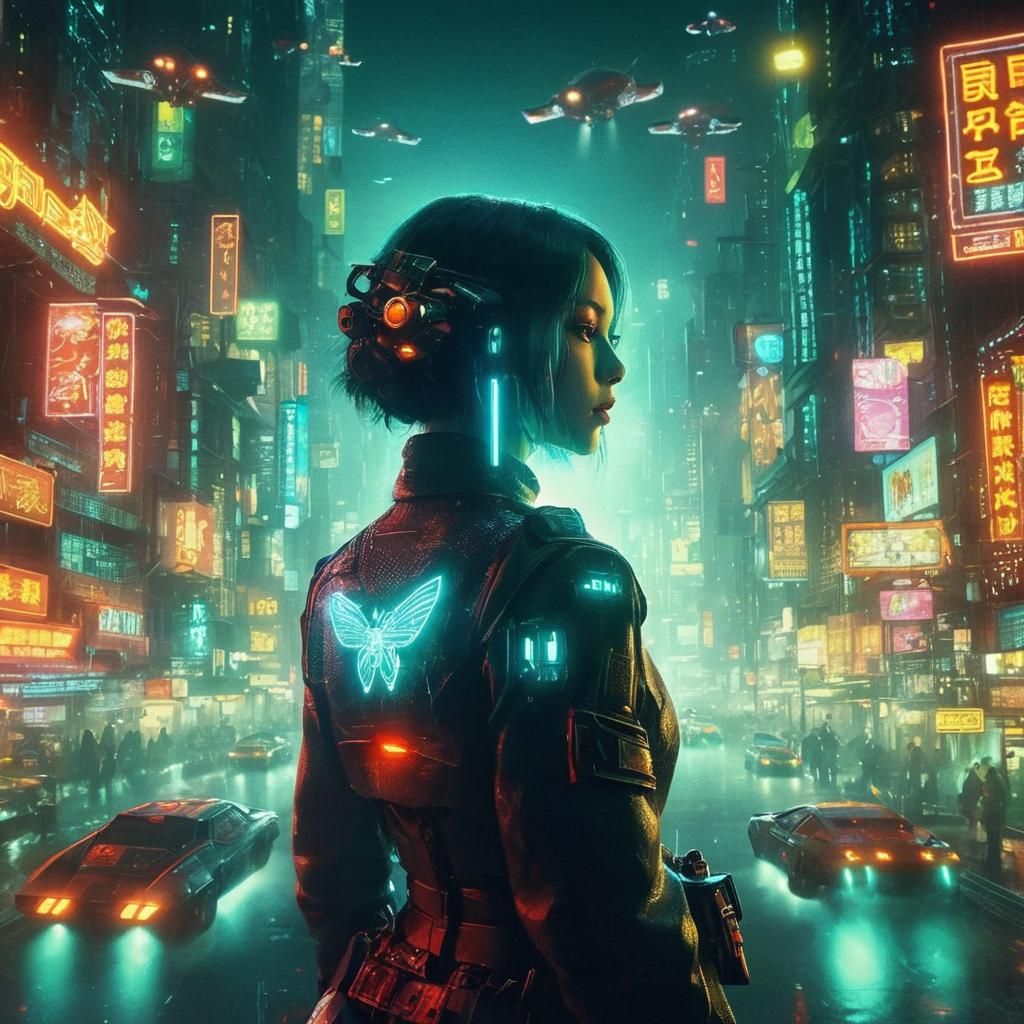 Cyberpunk London at Night with Jade Adventuress