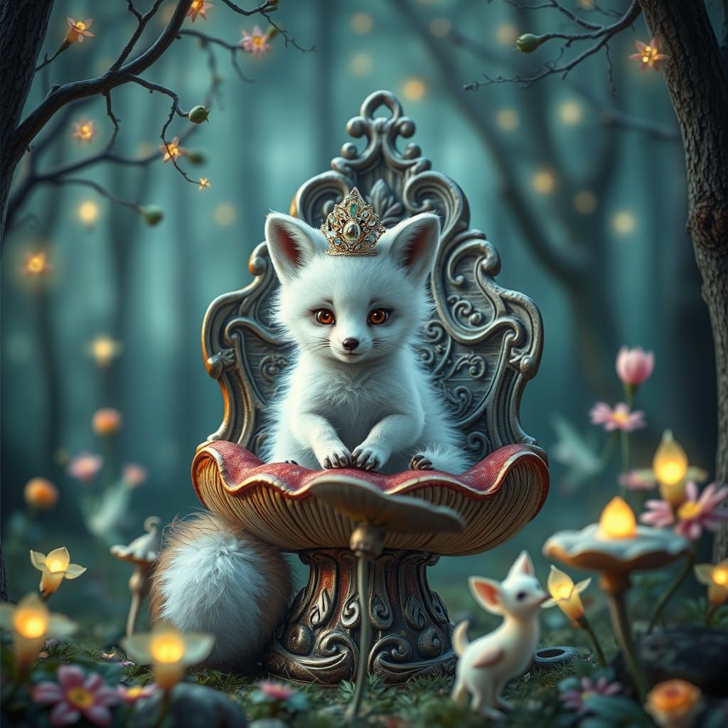Crowned Fox Cub in Enchanted Forest Talent Show