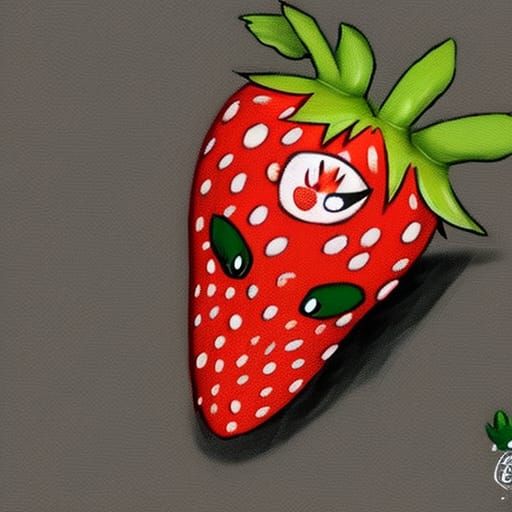 Strawberry Pokémon in Nintendo Anime Style