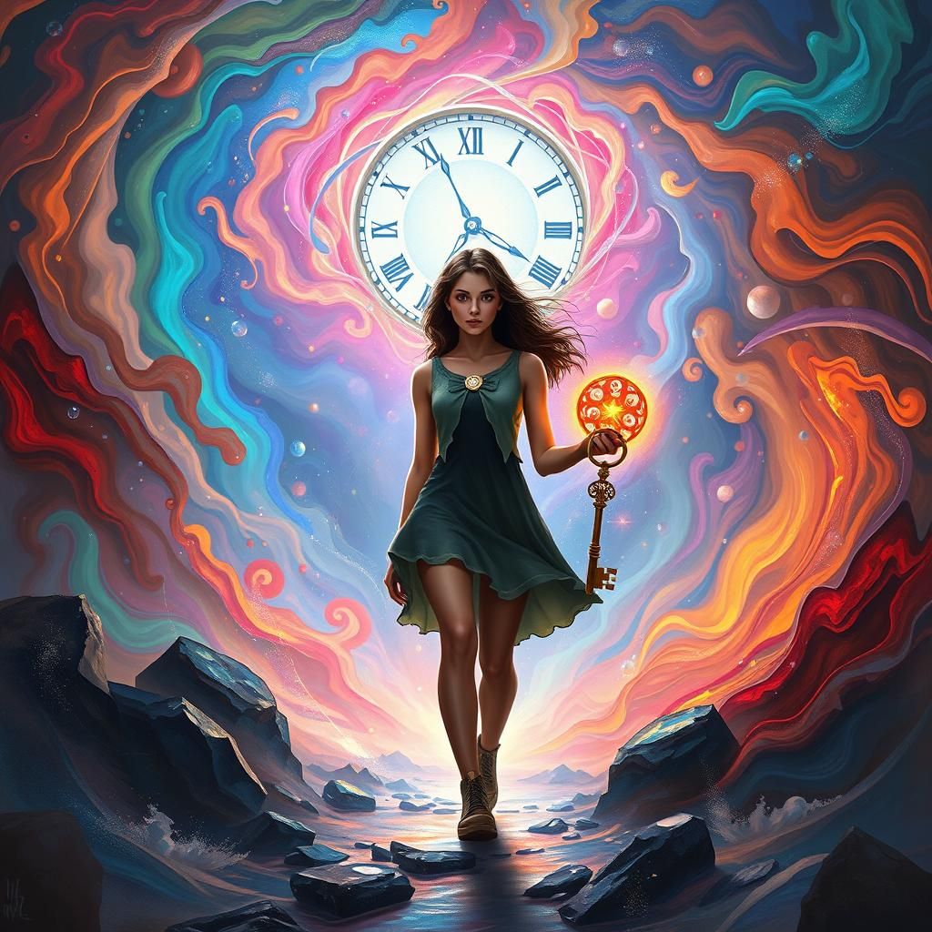 Ethereal Portal Opens to Fantasy Landscape