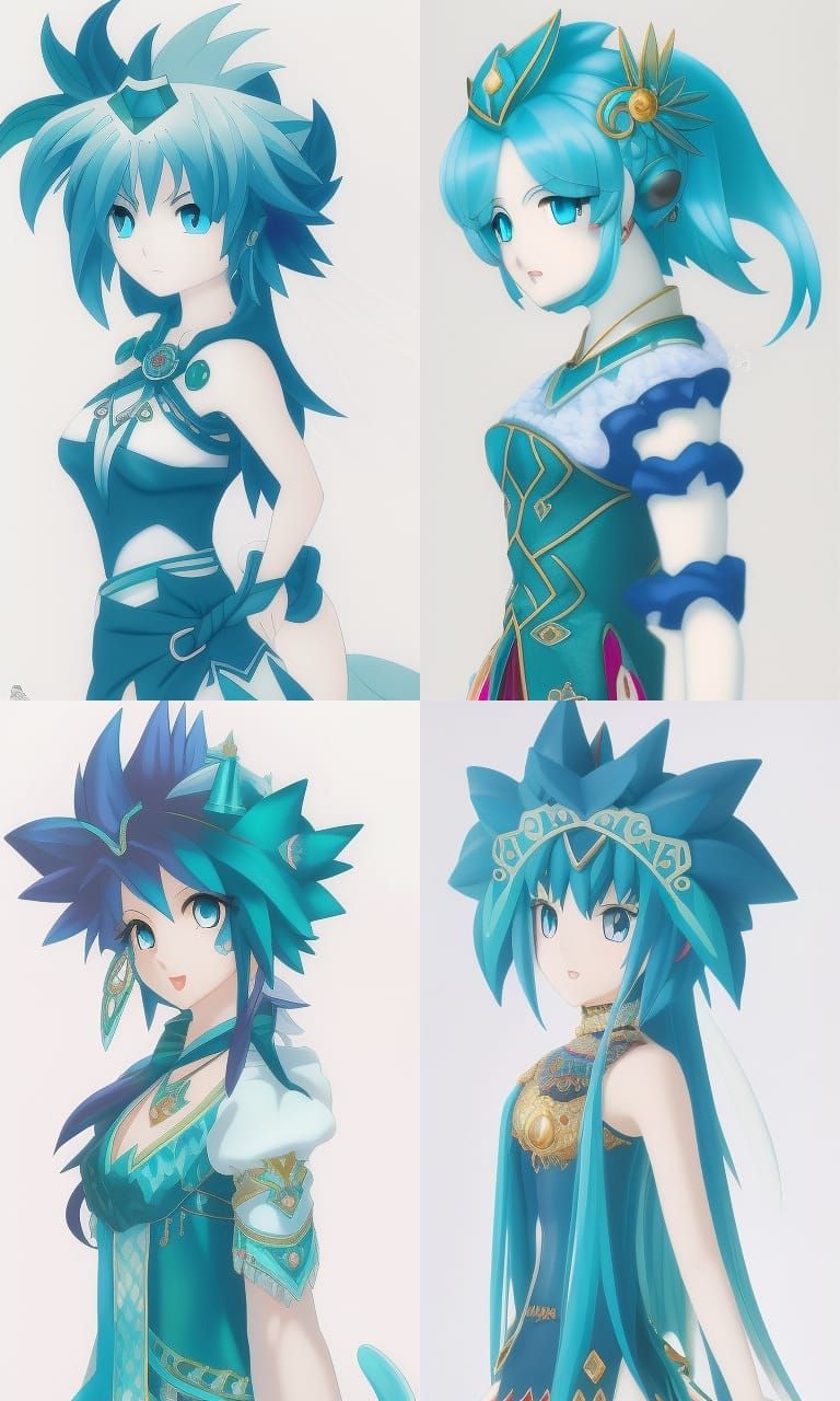 Fantasy Jumi Girl with Gem, Japanese Animation Style