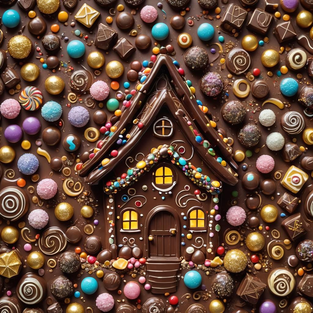 Delicious Chocolate House: Food Photography Close-Up