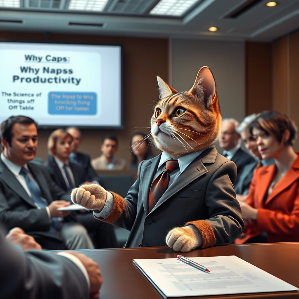 Whimsical Corporate Cat Makes Compelling Presentation