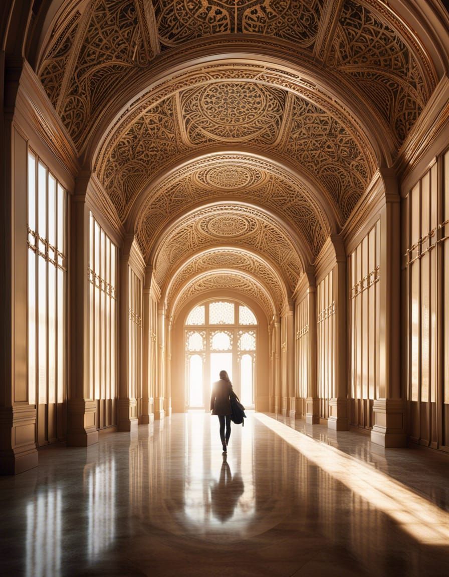 Pedestrian Exploring Grand Architecture with Realistic Style