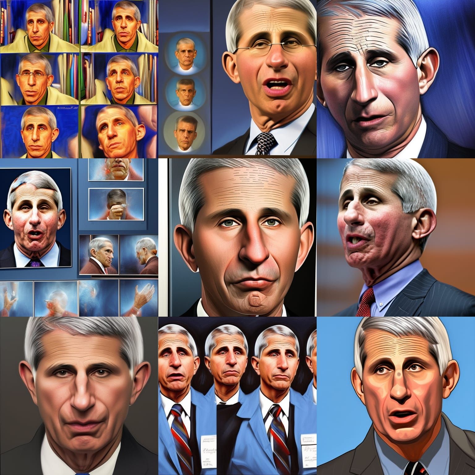 Hyperrealistic Portrait of Dr. Fauci with Dramatic Lighting