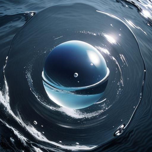 Water Sphere Bouncing: Macro Reflection and Refraction