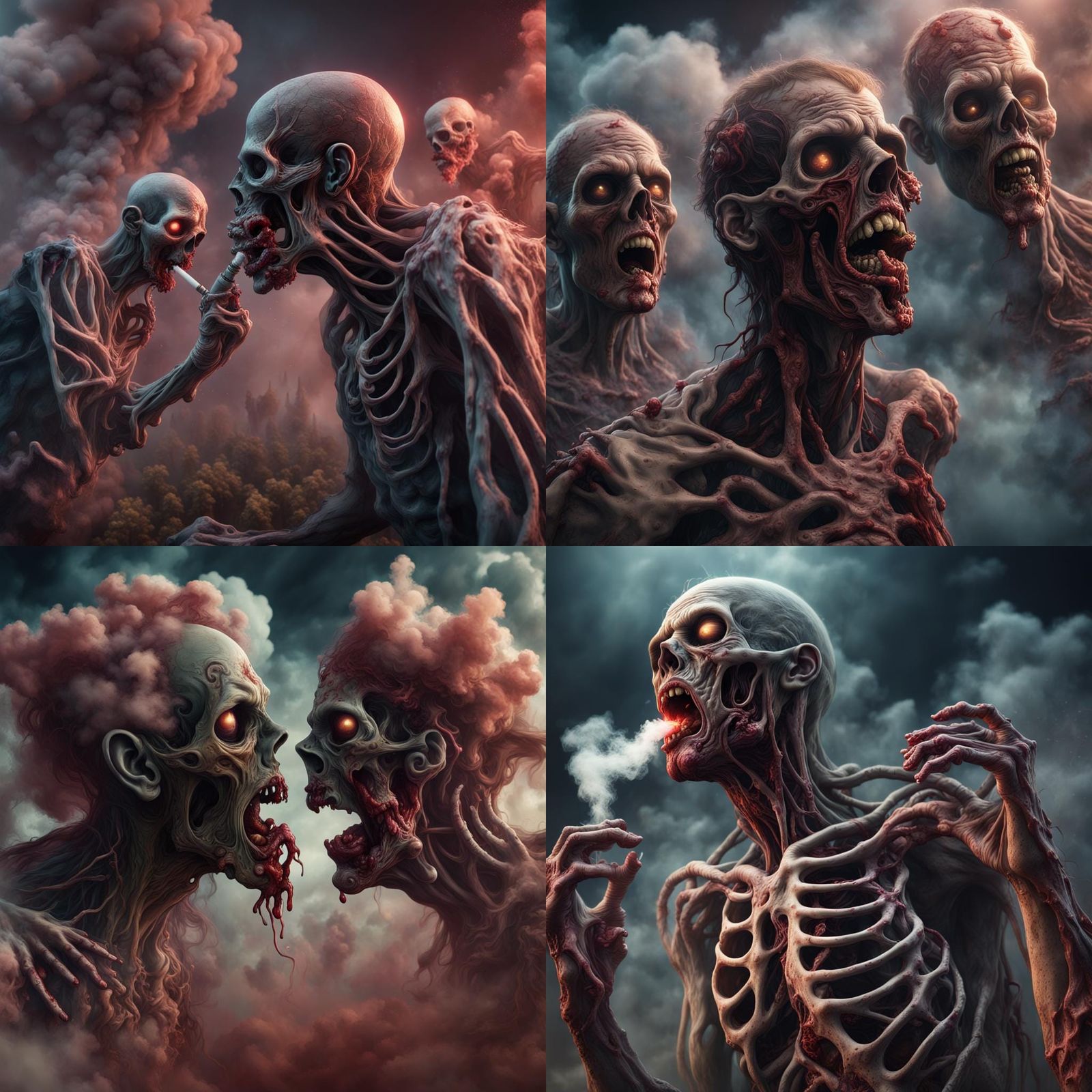 Zombies Vaping Lungs: A Macabre Fantasy Concept