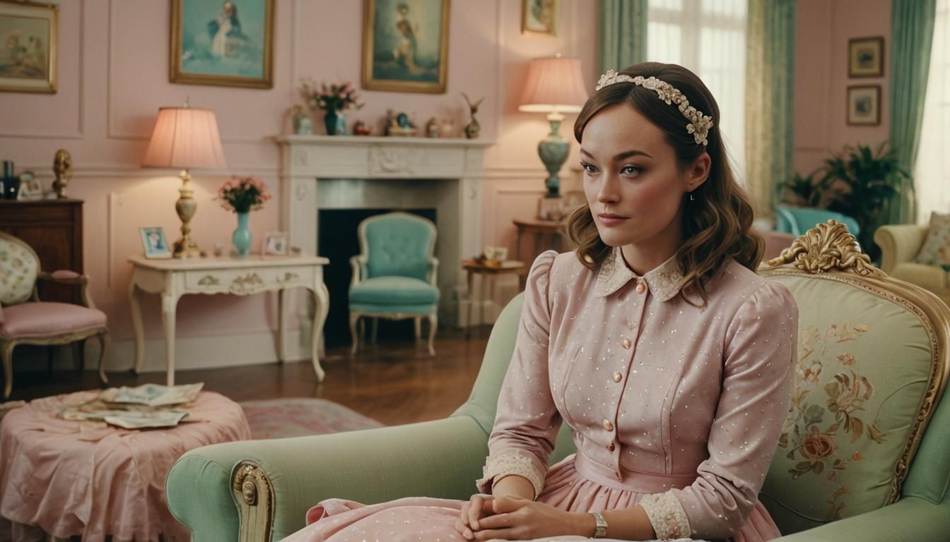 Olivia Wilde in 1950s Film Aesthetic