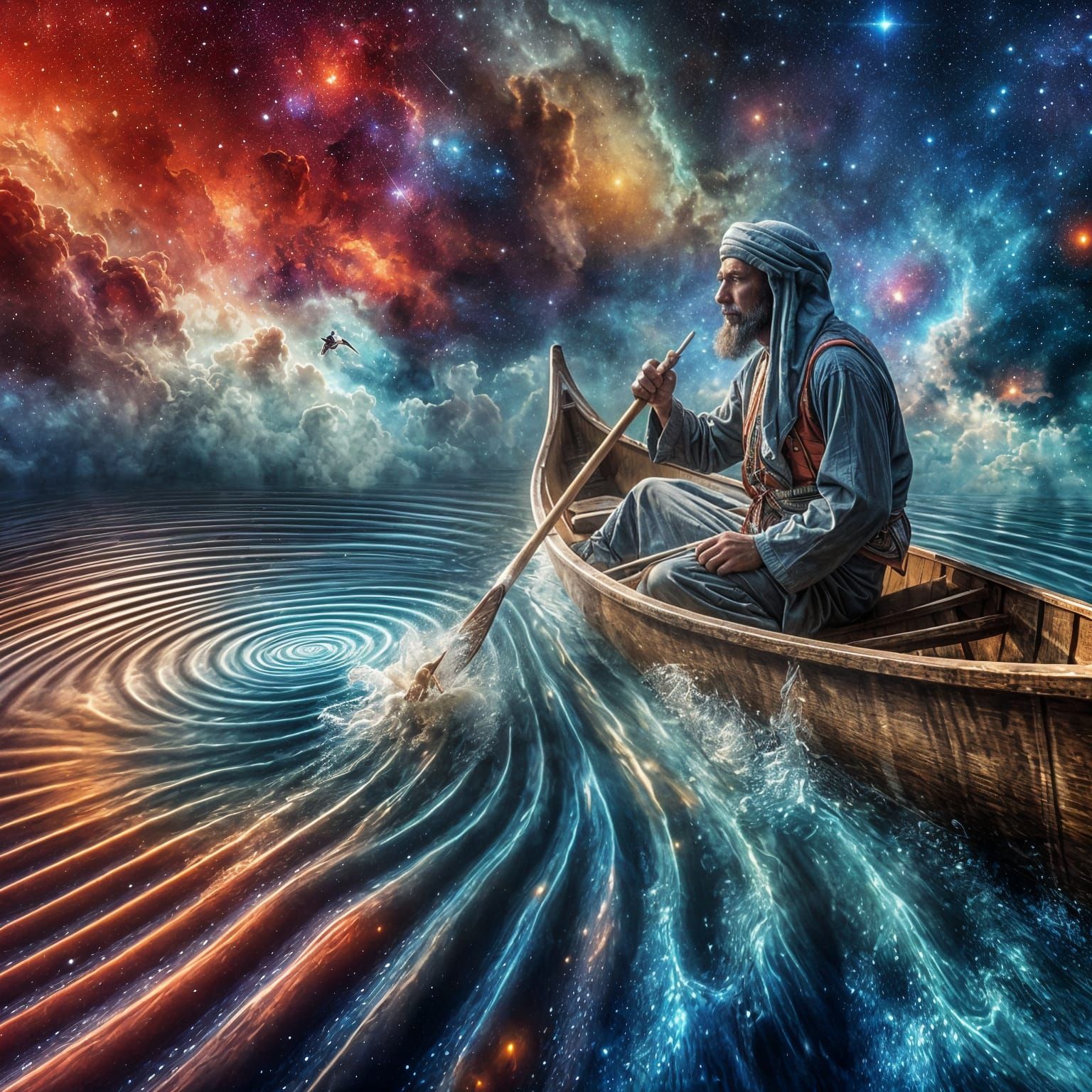 Cosmic Canoeist Creates Space-Time Ripples in HDR