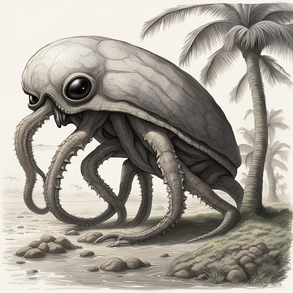 Alien Exoplanet: Coconut Creature Specimens, Speculative Zoo...