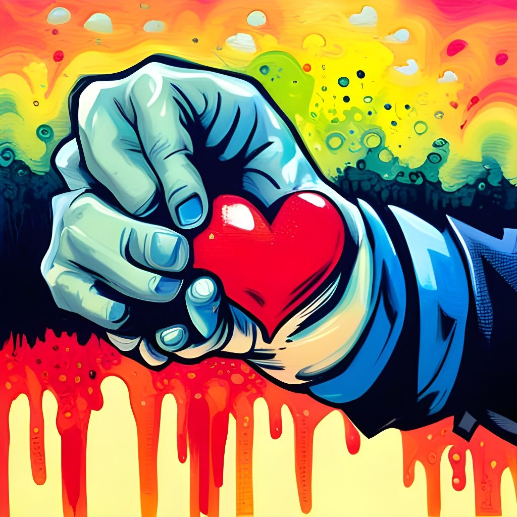 Tired Wrist Asking for Love in Graffiti Art