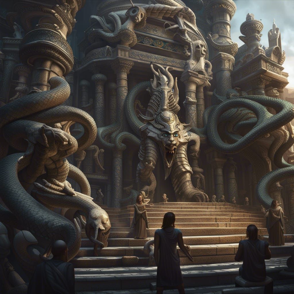 Gorgon Slithers Through Stone Warrior Palace